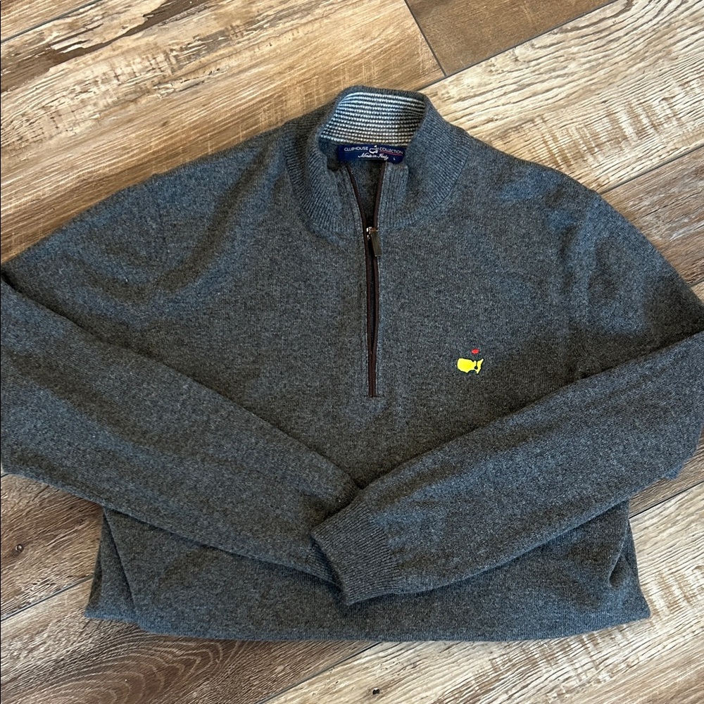 Clubhouse Collection 100% Cashmere Master’s Half-Zip Sweater- Made in Italy